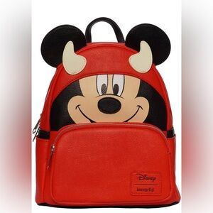 🆕 Mickey Mouse Halloween Devil Loungefly Bag